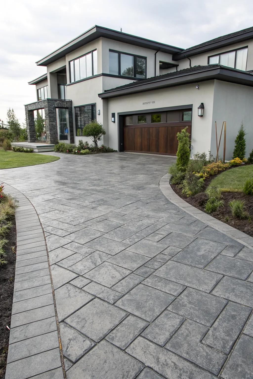 Modern Stamped Concrete Driveways: Refresh Your Curb Appeal Today