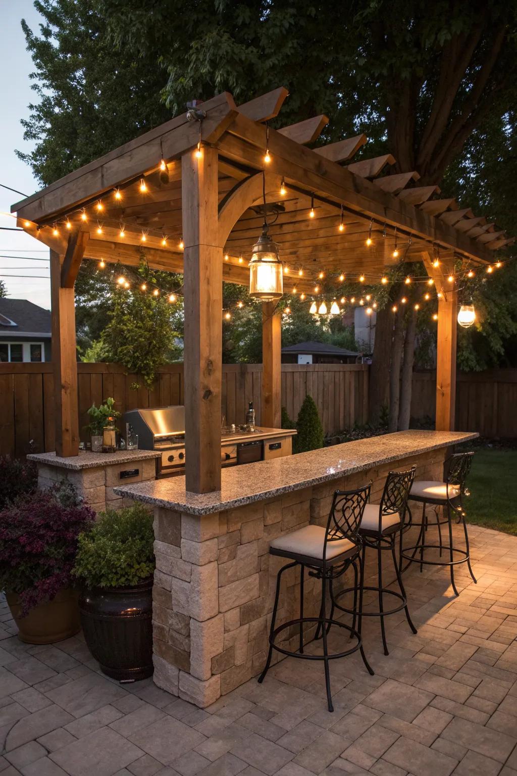 Pergola with Bar Counter Ideas: Easy Ways to Enhance Outdoor Entertaining