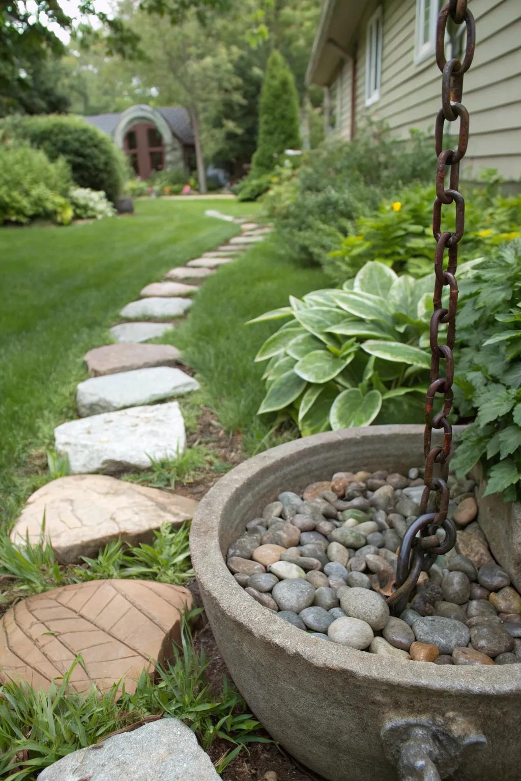 Water Chain Feature Rain Chain Basin Ideas: Transform Your Garden Water Feature Today