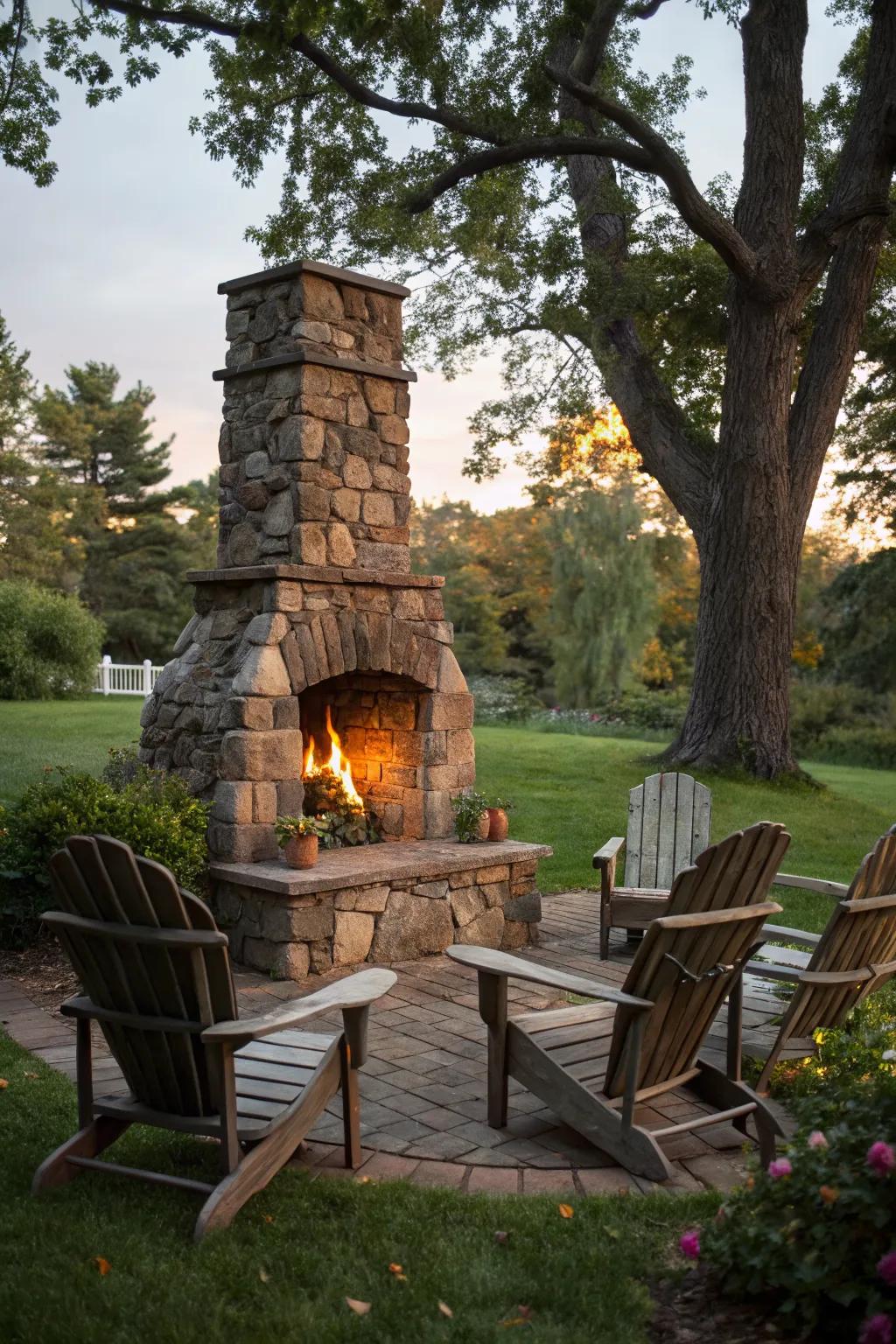 Stone Outdoor Fireplace Ideas: Create a Cozy Backyard Retreat