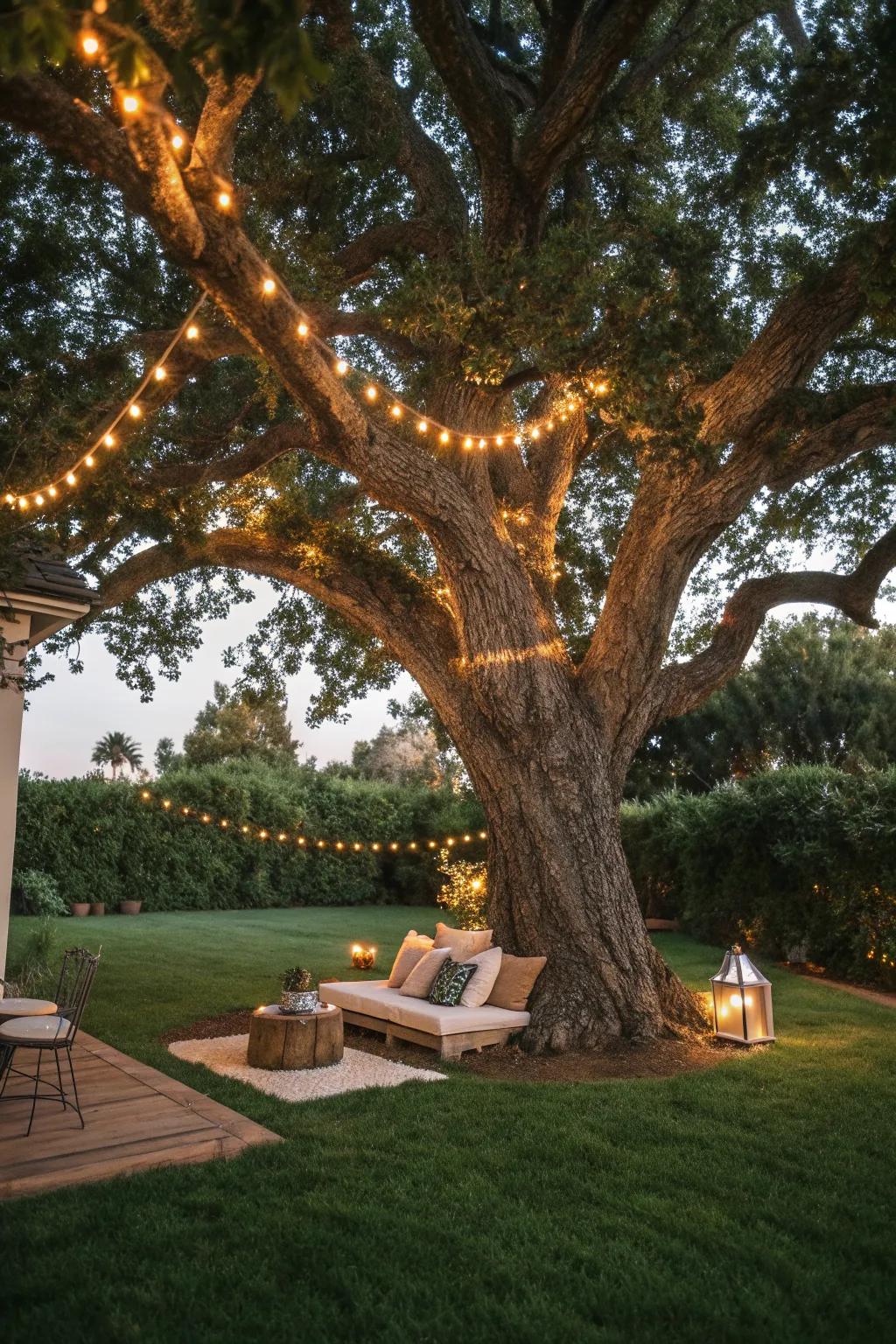 String Light Tree Frame 14+ Tree Lighting Ideas: Create a Magical Backyard Escape