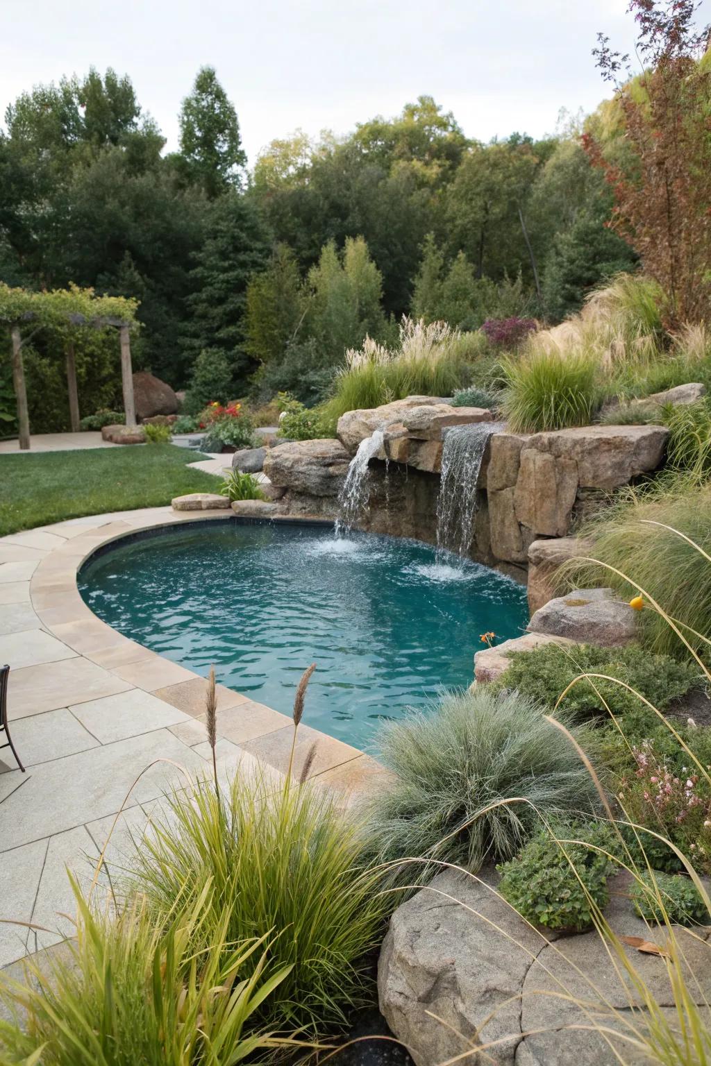 Pool Side Waterfall 7+ Modern Pool Waterfall Ideas: Upgrade Your Outdoor Space