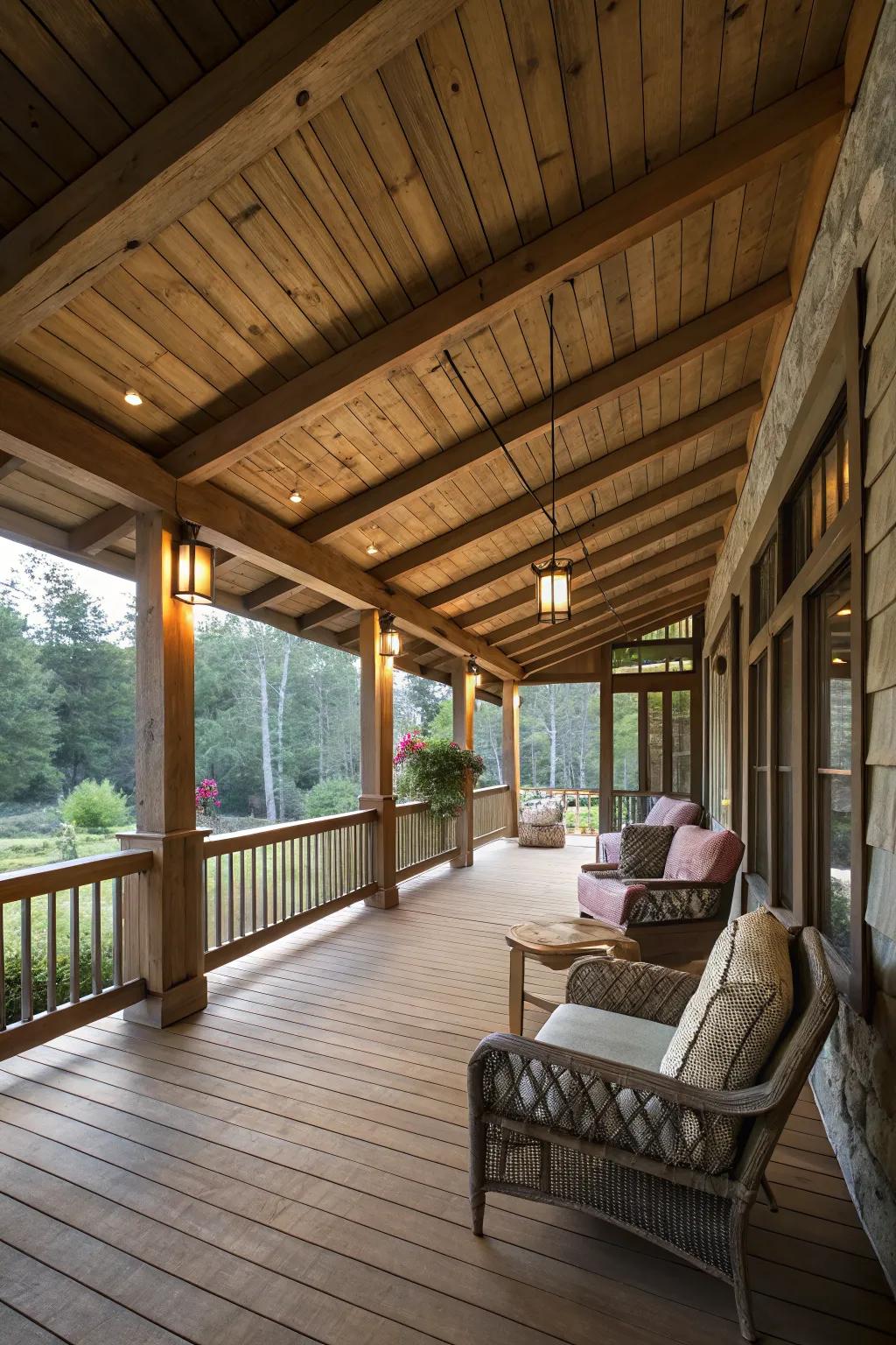 20+ Rustic Porch Ceiling Ideas: Create a Relaxing Outdoor Retreat