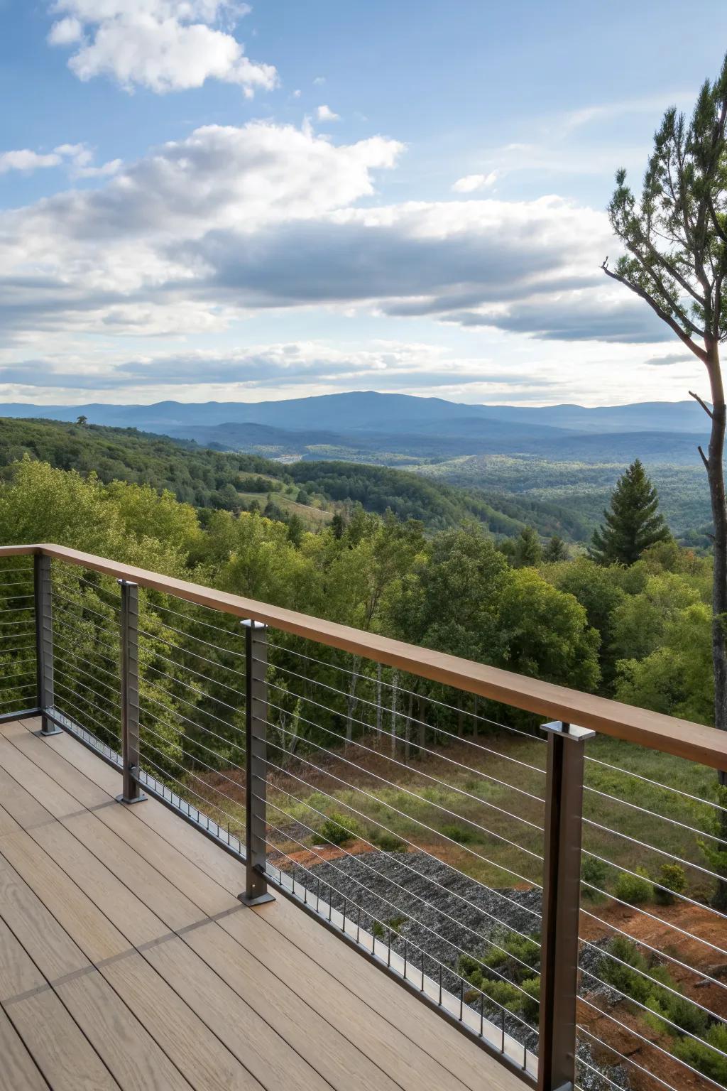 Wire Railing Large Rocks Wire Deck Railing Ideas: Refresh Your Outdoor Space With Simple Updates