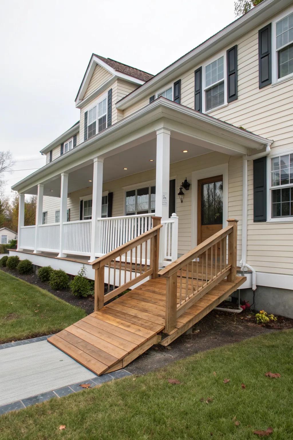 Front Rump Front Porch with Ramp Ideas: Easy Ways to Welcome Everyone
