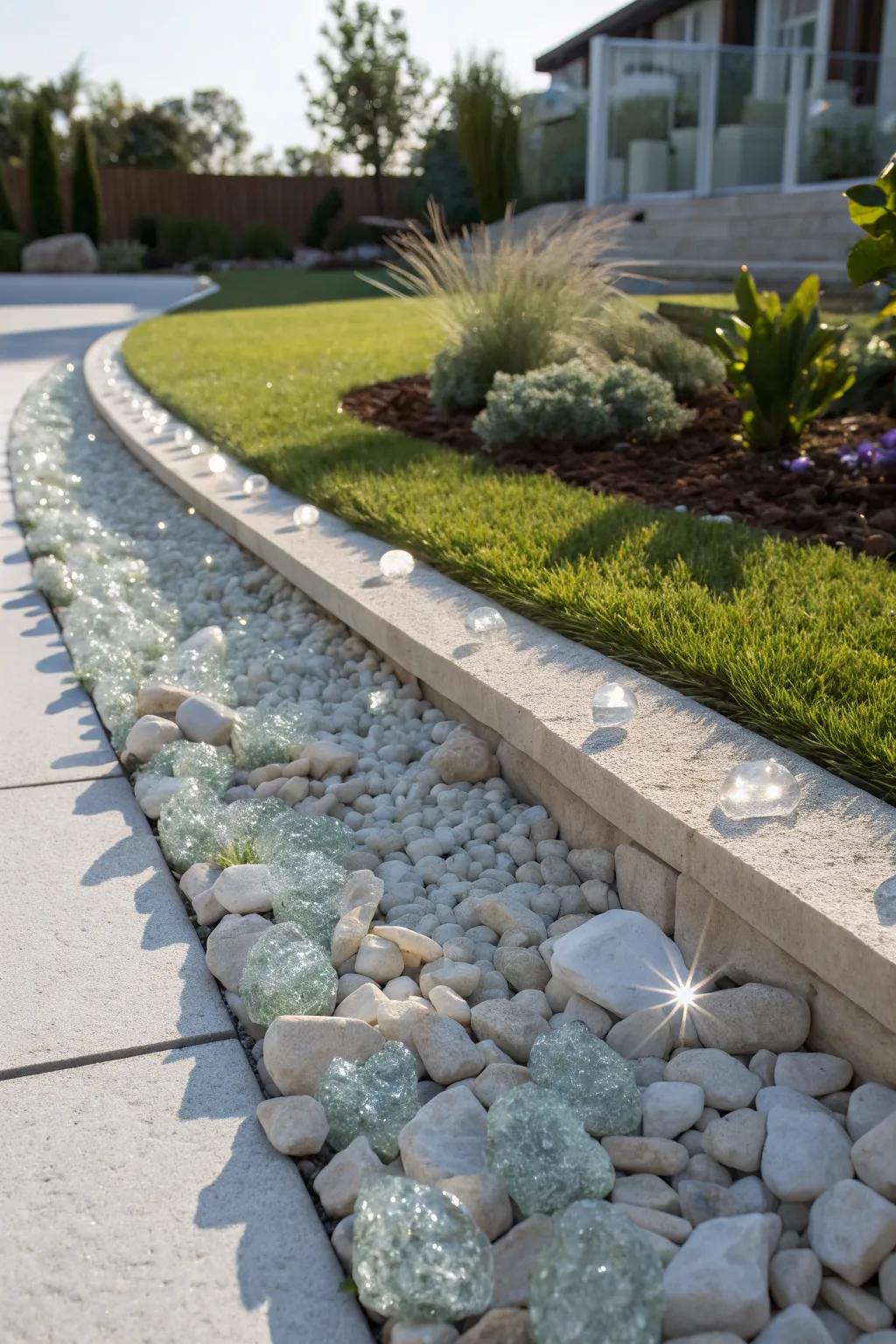 Border With White Rocks Ideas Modern White Rock Landscaping Ideas: Refresh Your Outdoor Space