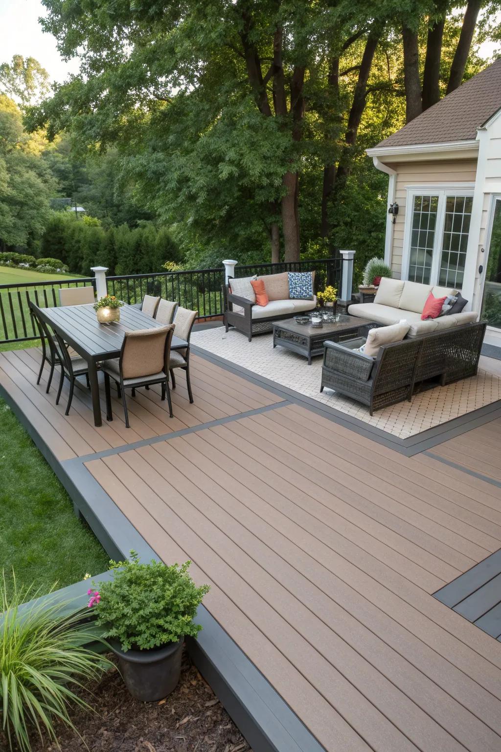 Two Tone Trex Decking Designs: Fresh Ideas for Your Garden Upgrade