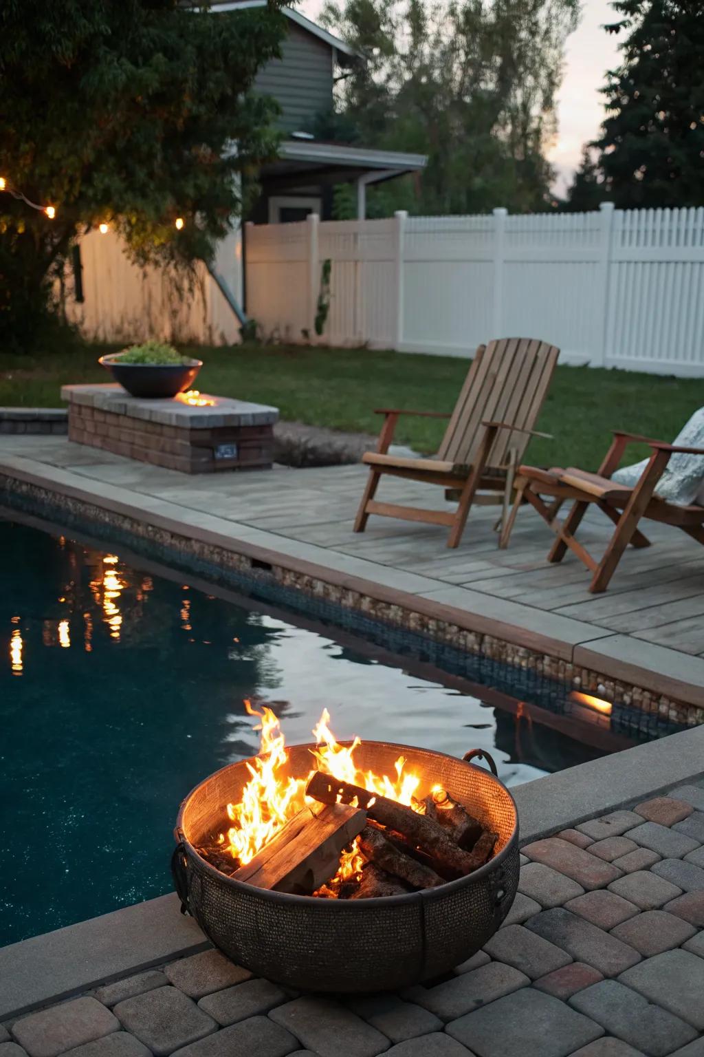 Poolside Fire Pit Wood Fire Pit Ideas: Create a Cozy Garden Gathering Spot