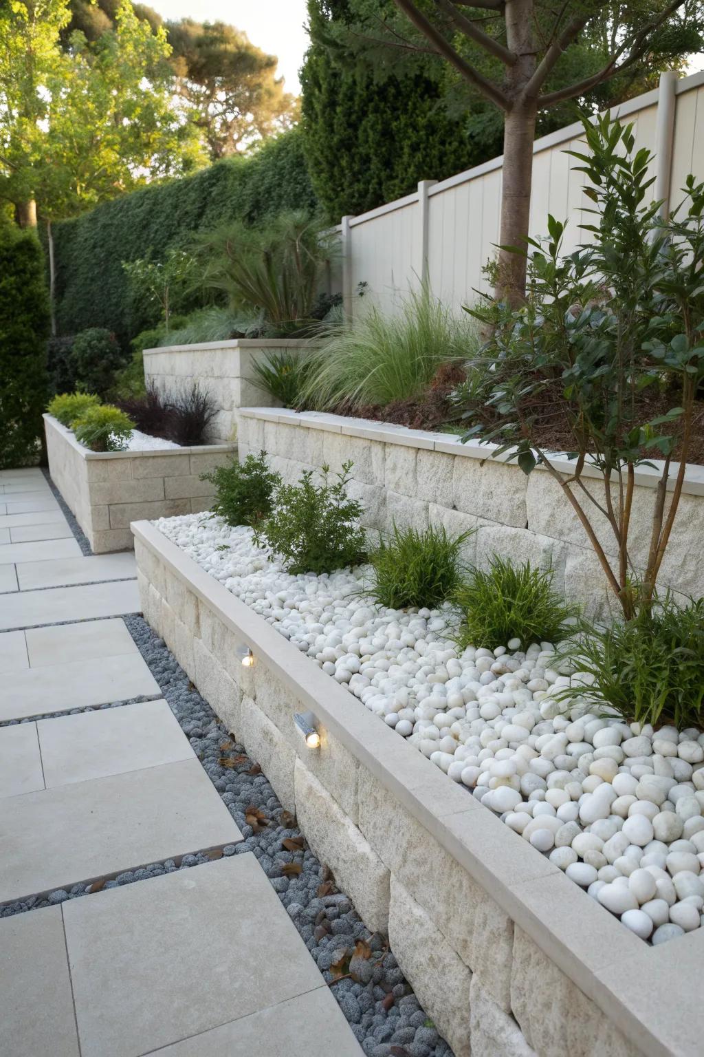 Landscape Design With White Rocks Modern White Rock Landscaping Ideas: Refresh Your Outdoor Space