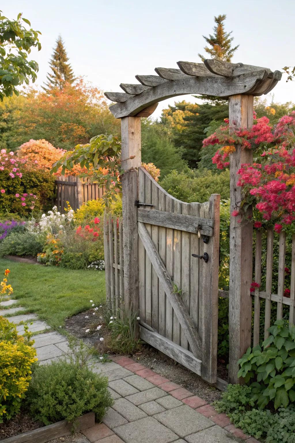 Asymmetrical Gate Outdoor Gate Ideas: Welcome Style to Your Garden Entrance