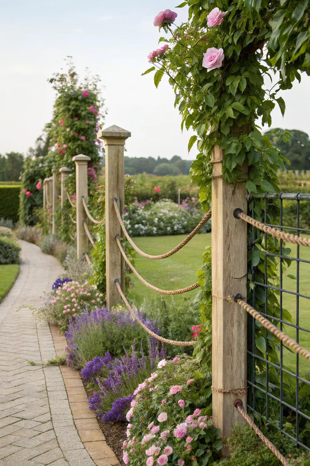 Garden Rope Railing Outdoor Rope Railing Ideas: Simple Ways to Refresh Your Garden