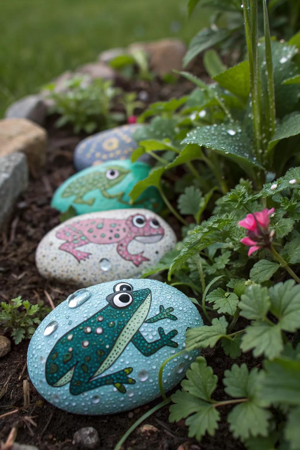 Frog Faces On Rocks 14+ Frog Rock Painting Ideas: Fun Ways to Add Charm to Your Garden