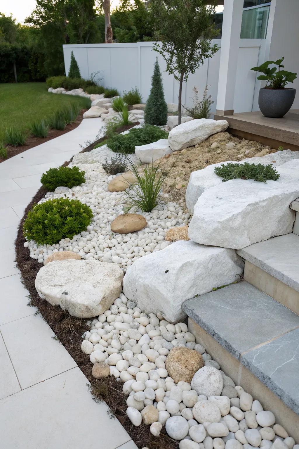 Modern White Rock Landscaping Ideas: Refresh Your Outdoor Space