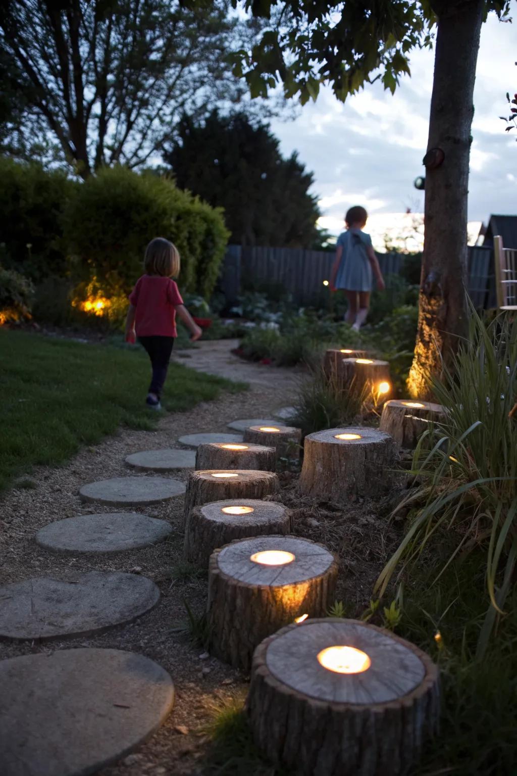 Tree Strump Path Tree Stump Playground Ideas: Simple Ways to Transform Your Backyard