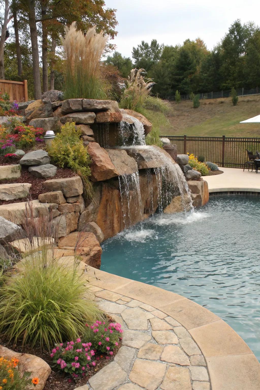 Backyard Pool with Rock Waterfall Ideas: Transform Your Outdoor Space