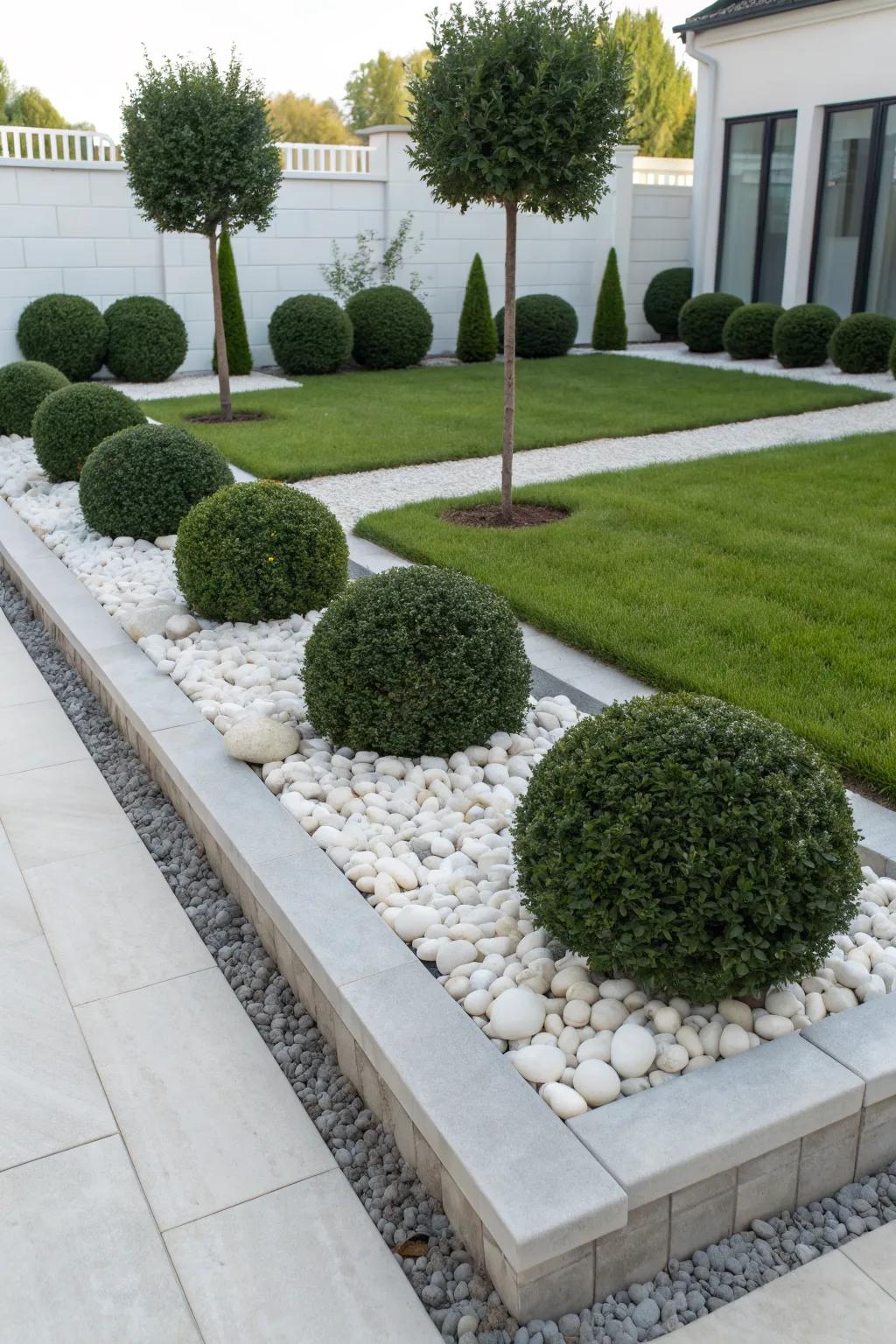 White Rocks In Landscaping Front Yard White Rock Landscaping: Ideas to Transform Your Entryway