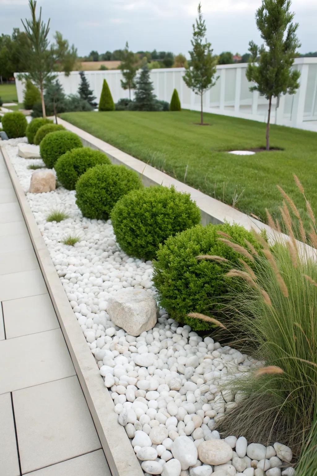 White Rocks In Landscaping Modern White Rock Landscaping Ideas: Refresh Your Outdoor Space