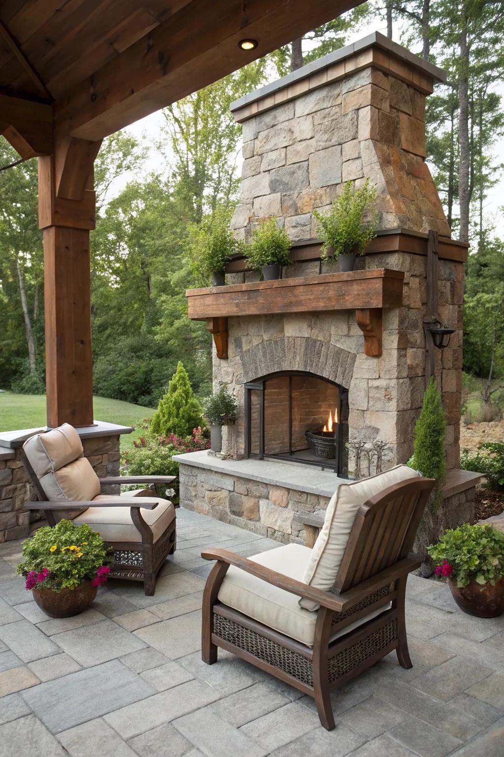 Rustic Outdoor Fireplace Ideas: Cozy Up Your Evenings