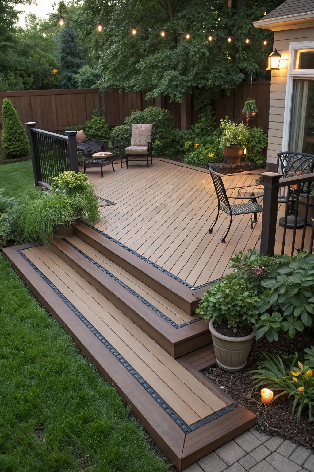Two Tone Trex Decking Designs: Fresh Ideas for Your Garden Upgrade