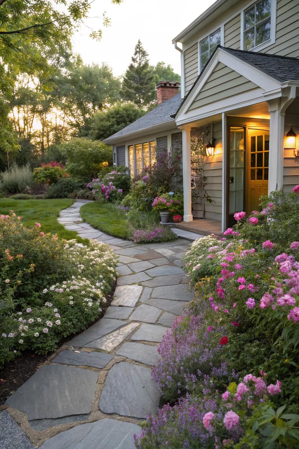 House With Path 20+ House Walkway Ideas to Make Your Garden More Inviting