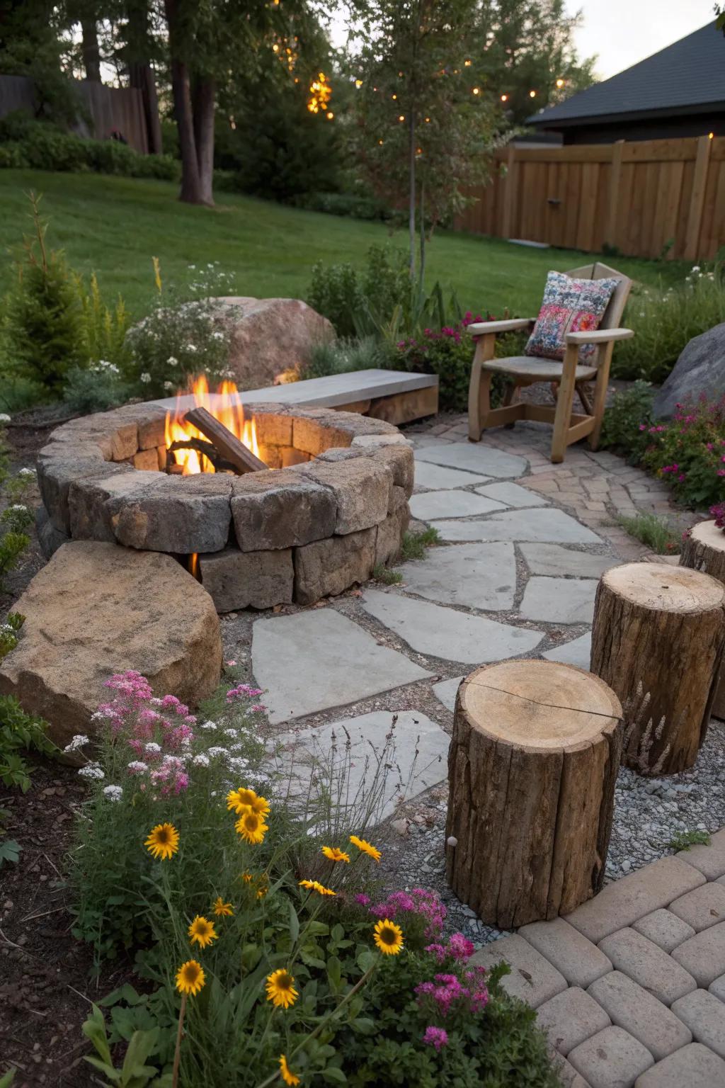 Timber Fire Block Block Fire Pit Ideas: Cozy Up Your Evenings Outdoors