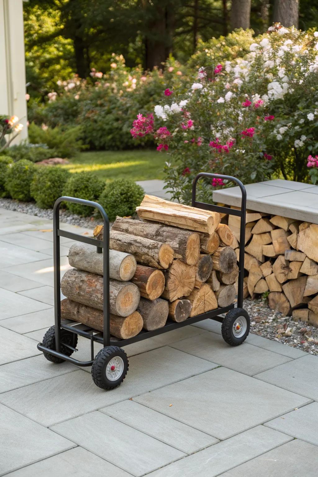 Rolling Log Rack Firewood Rack Ideas: Keep Your Wood Tidy and Ready for Use