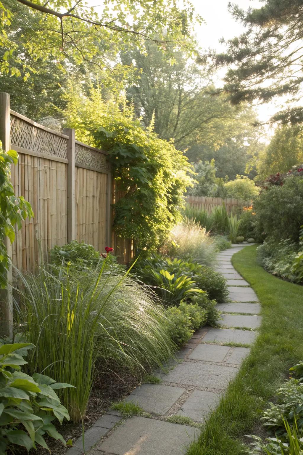 Textured Privacy Planting Fence Privacy Screen Ideas: Transform Your Garden Retreat Today