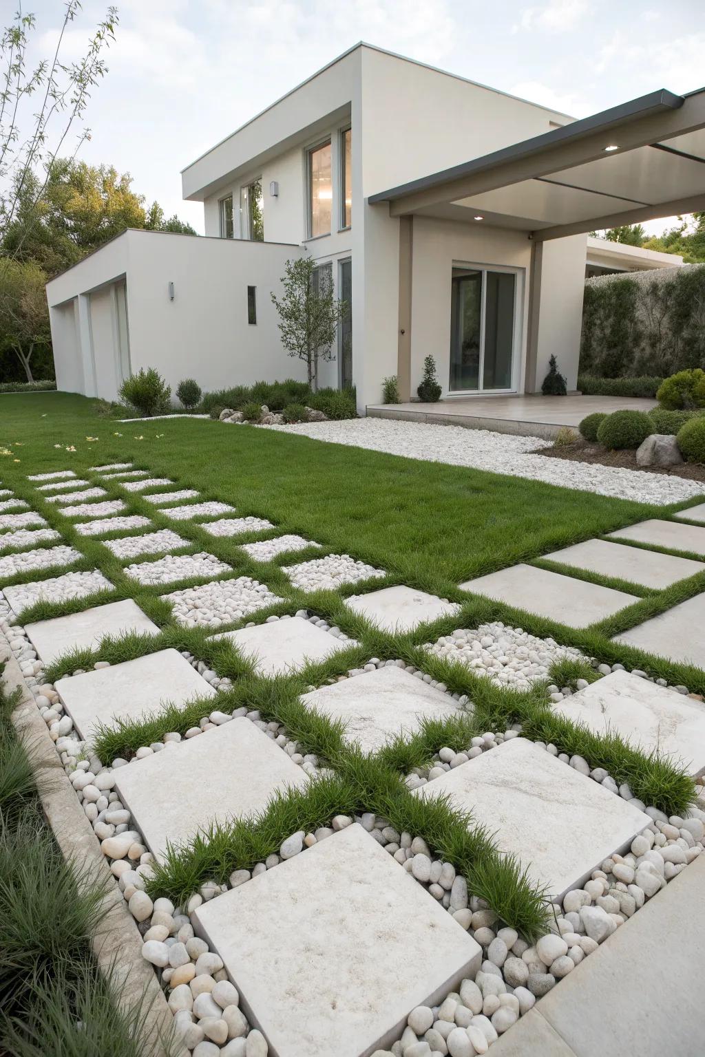 Landscape Design With White Rocks Front Yard White Rock Landscaping: Ideas to Transform Your Entryway