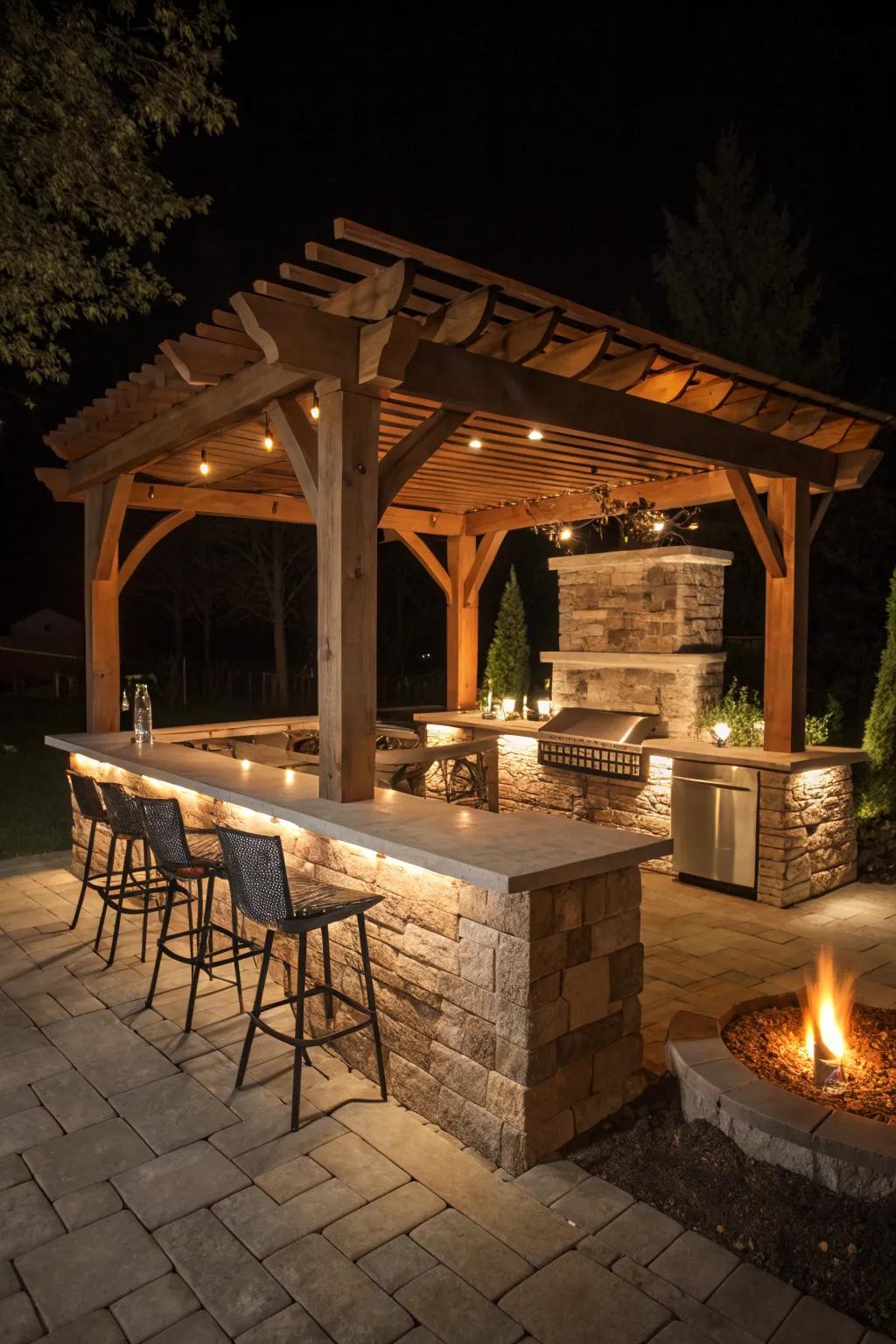 Pergola with Bar Counter Ideas: Easy Ways to Enhance Outdoor Entertaining