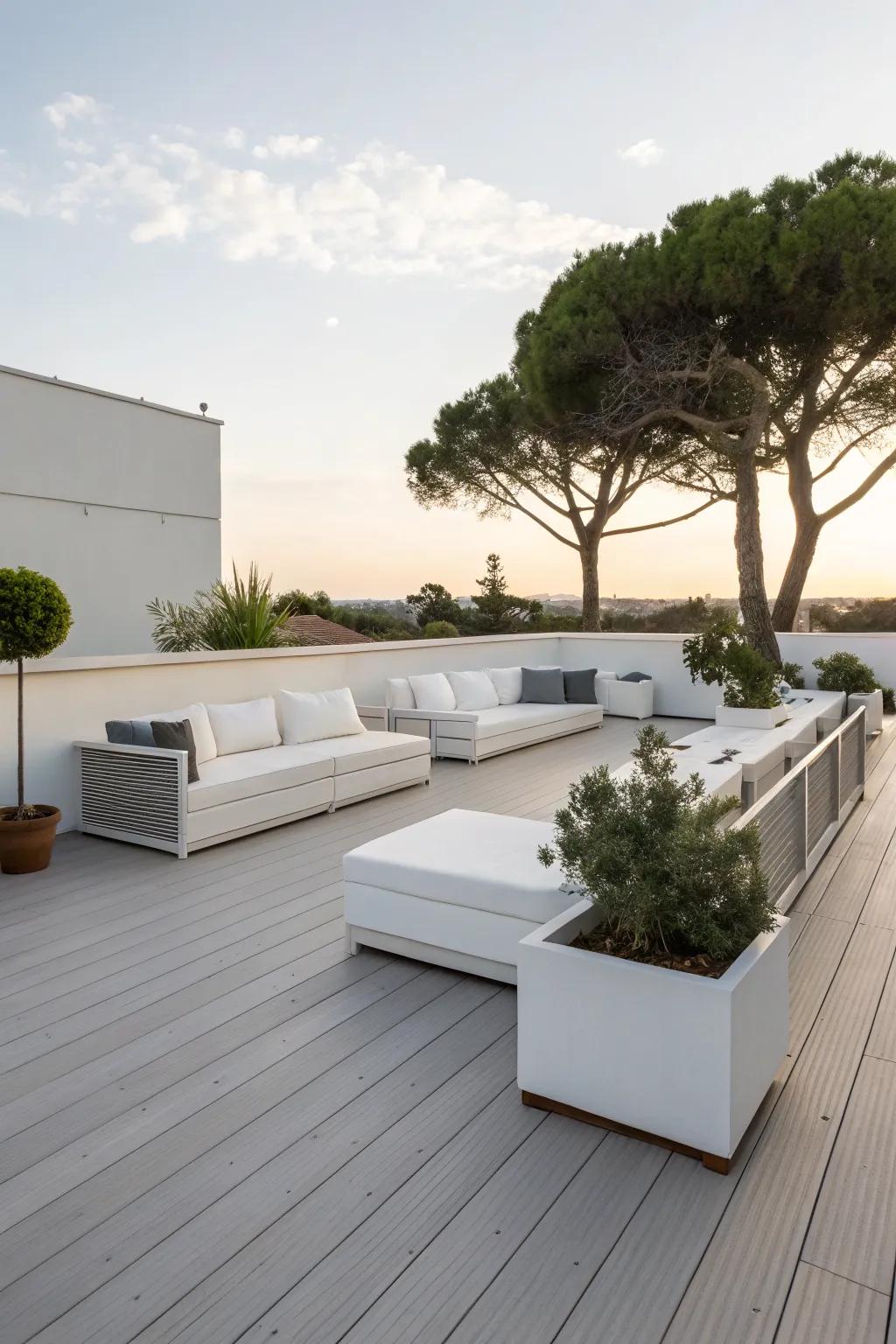 Modern Compact Rooftop Rooftop Design Ideas: Create a Peaceful Outdoor Escape