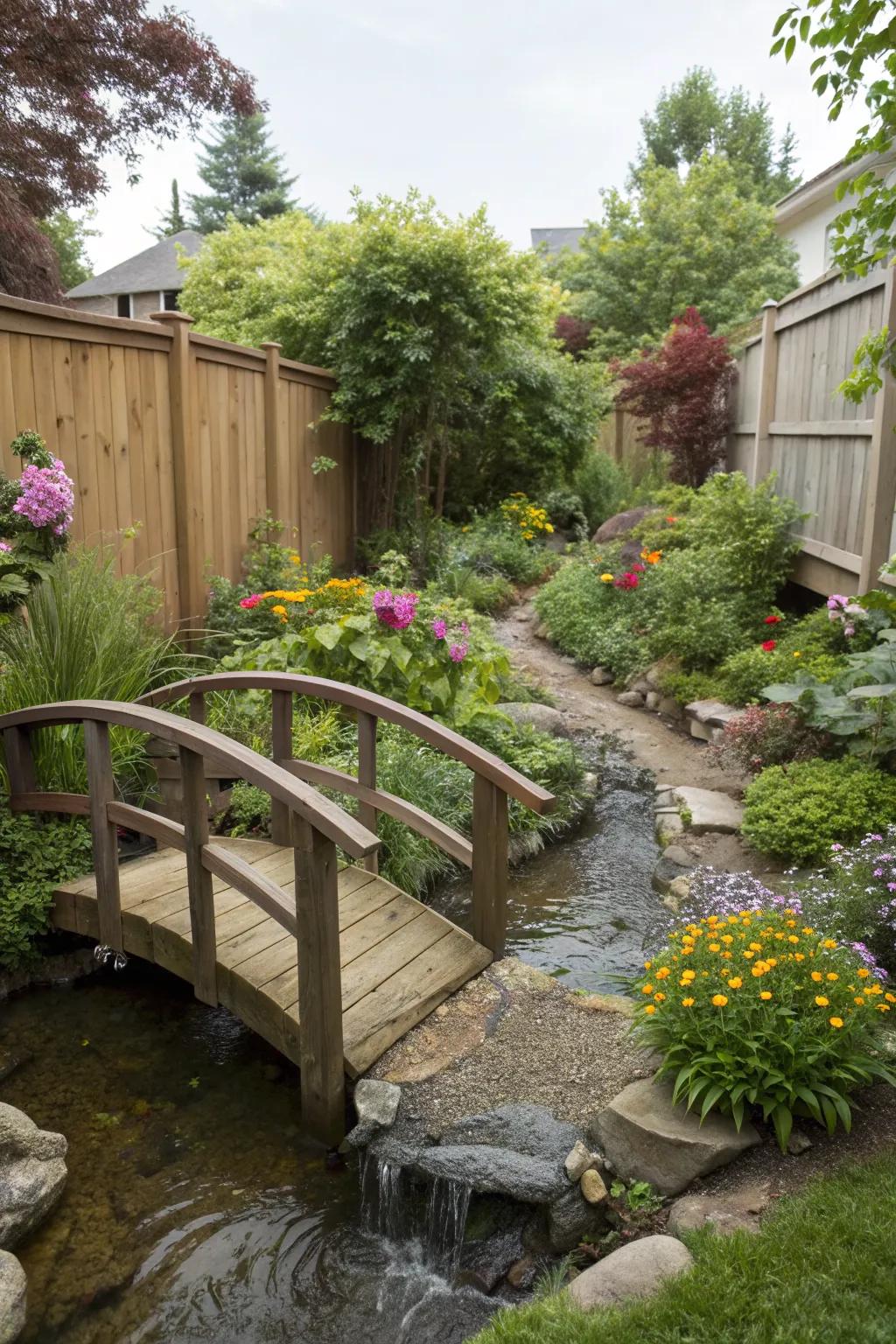 Mini Bridge Over Stream Small Garden Stream Ideas: Create Peaceful Spaces at Home