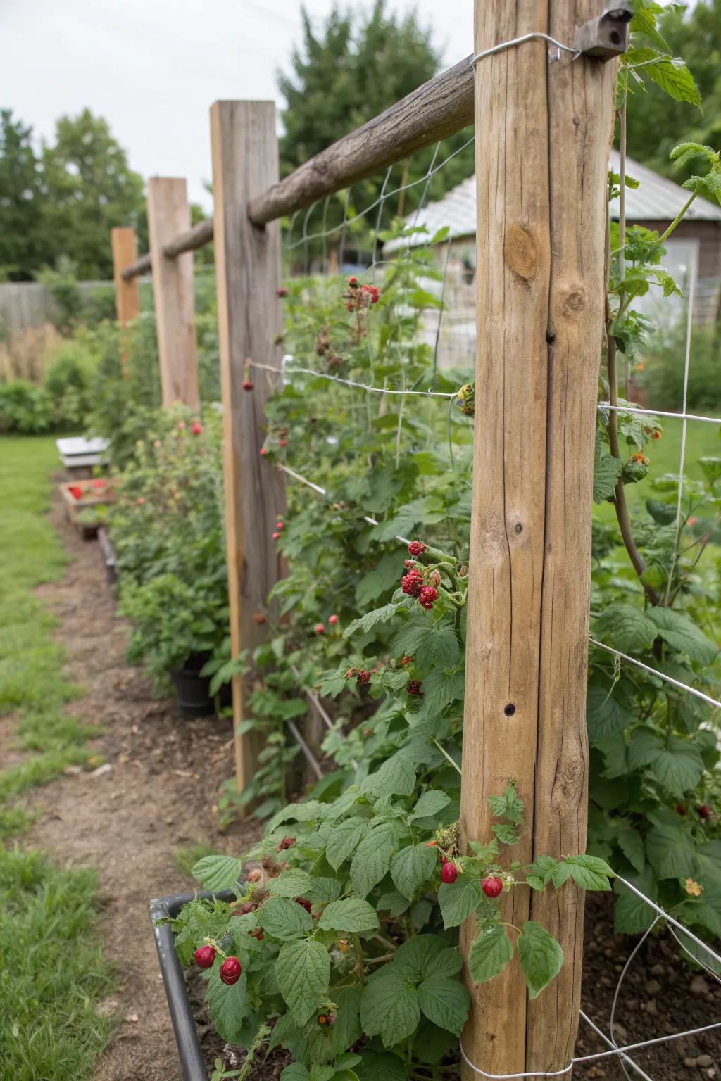 Rustic Tralis 16+ Berry Trellis Ideas: Grow Juicy Berries in Small Spaces