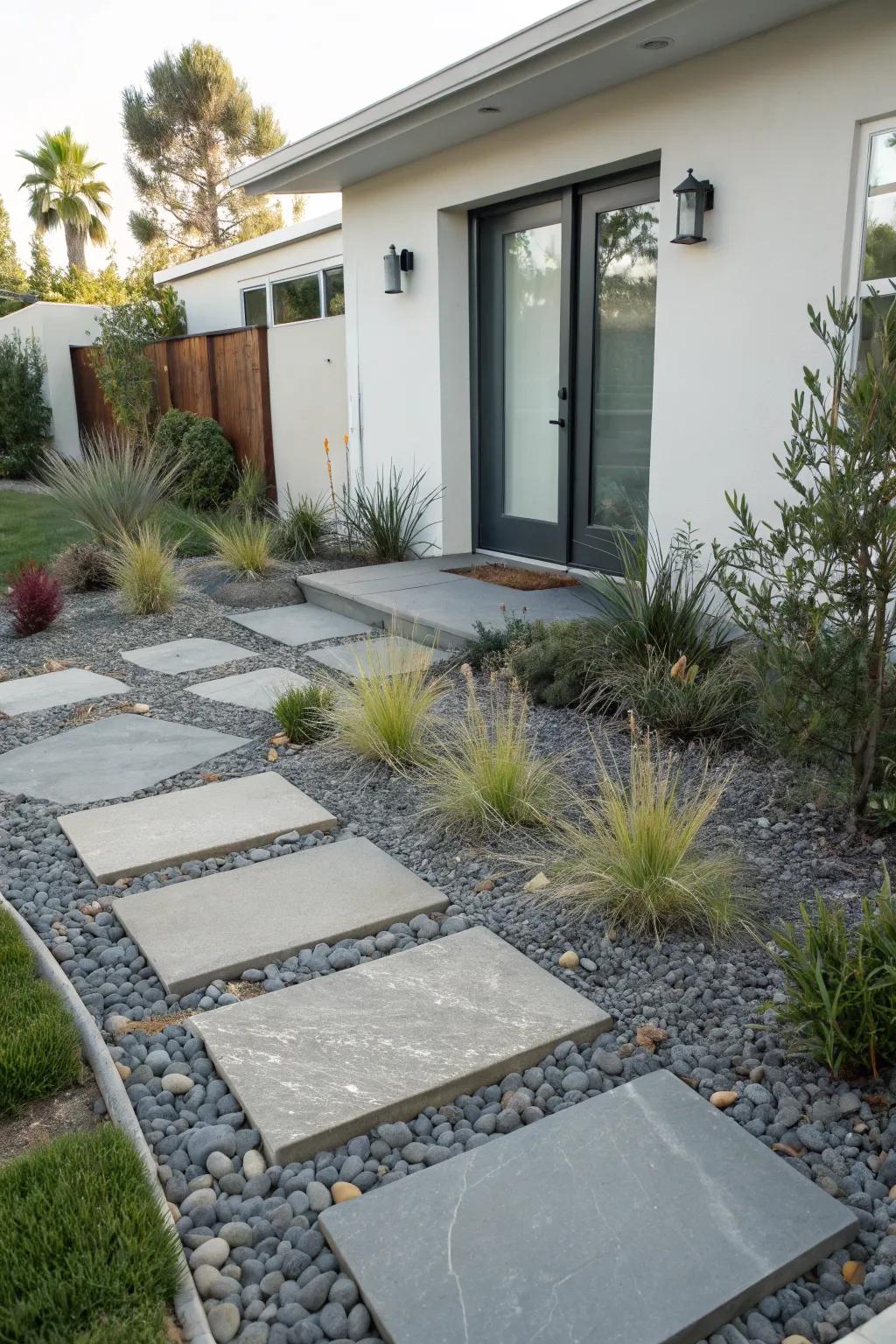 Front Entrance Stepping Stone Walkway Ideas: Create a Welcoming Path
