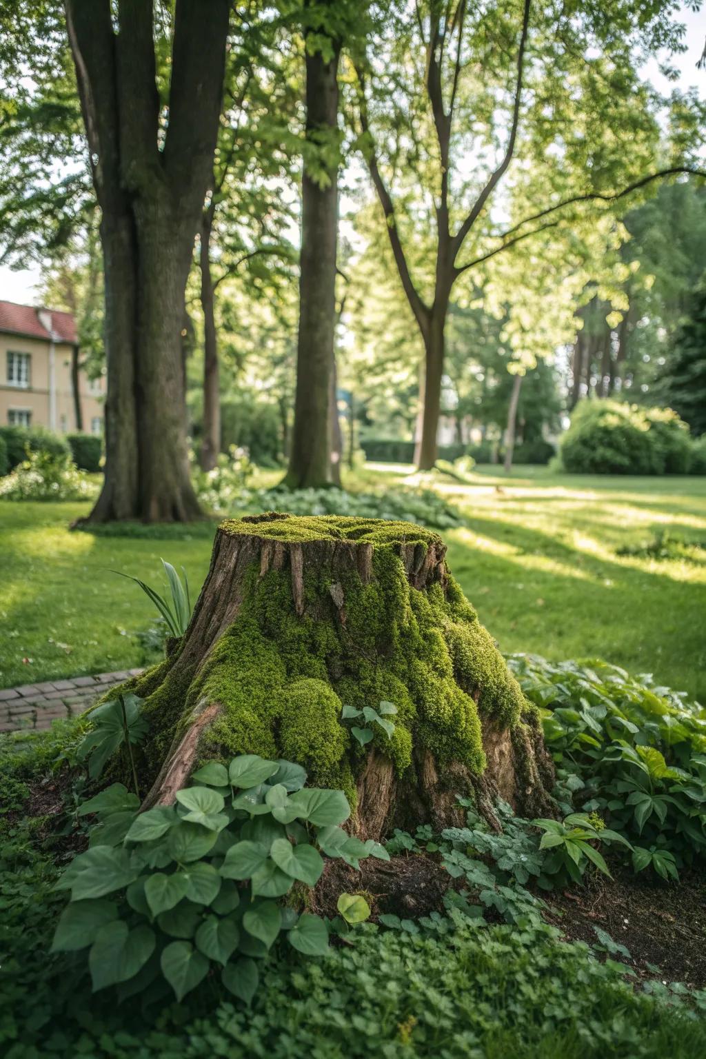 Capping Tree Stump Outdoor Tree Stump Decorating Ideas: Simple Ways to Refresh Your Garden