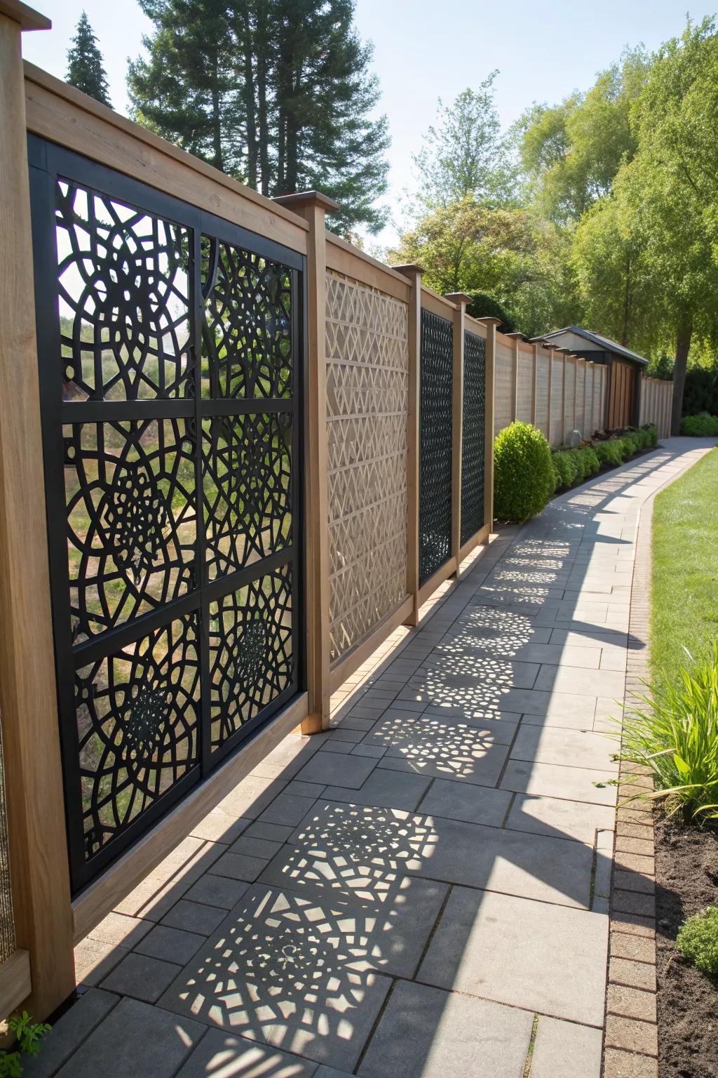 Fence Panel Patterns Wood and Metal Fence Ideas: Fresh Looks for Every Yard Style