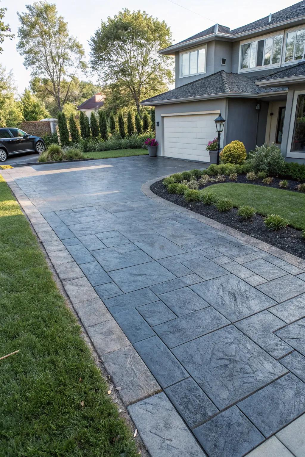 Modern Stamped Concrete Driveways: Refresh Your Curb Appeal Today