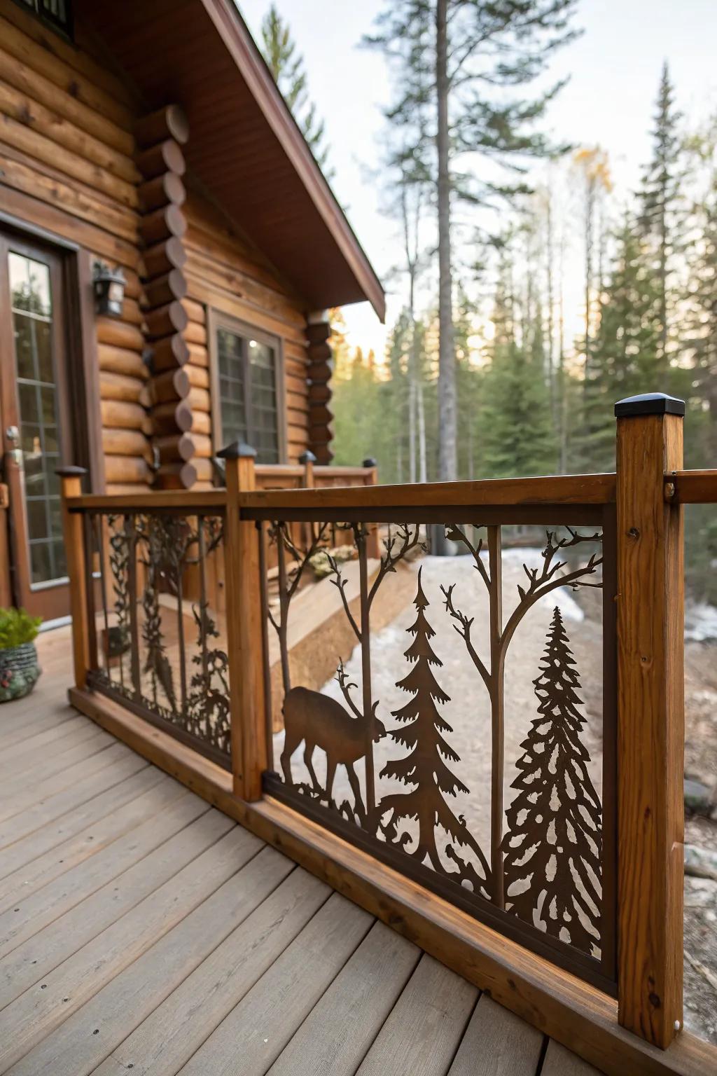 Nature Cut Out Railing Rustic Deck Railing Ideas: Create a Warm, Inviting Outdoor Space