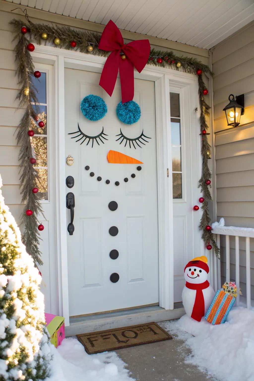 Snowman Door Decoration Ideas: Brighten Up Your Entry This Winter