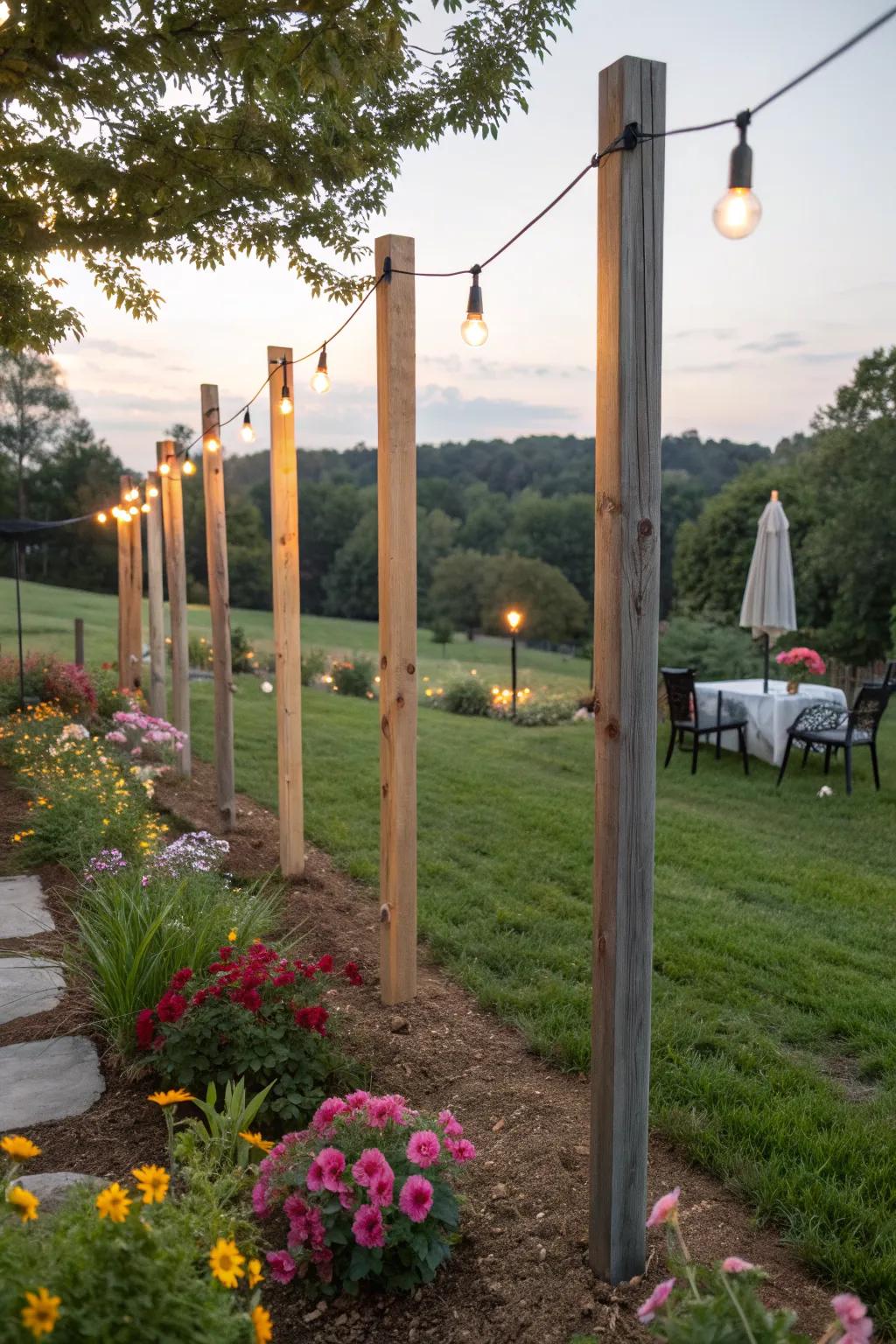 String Light Post Ideas: Simple Ways to Brighten Your Garden Evenings