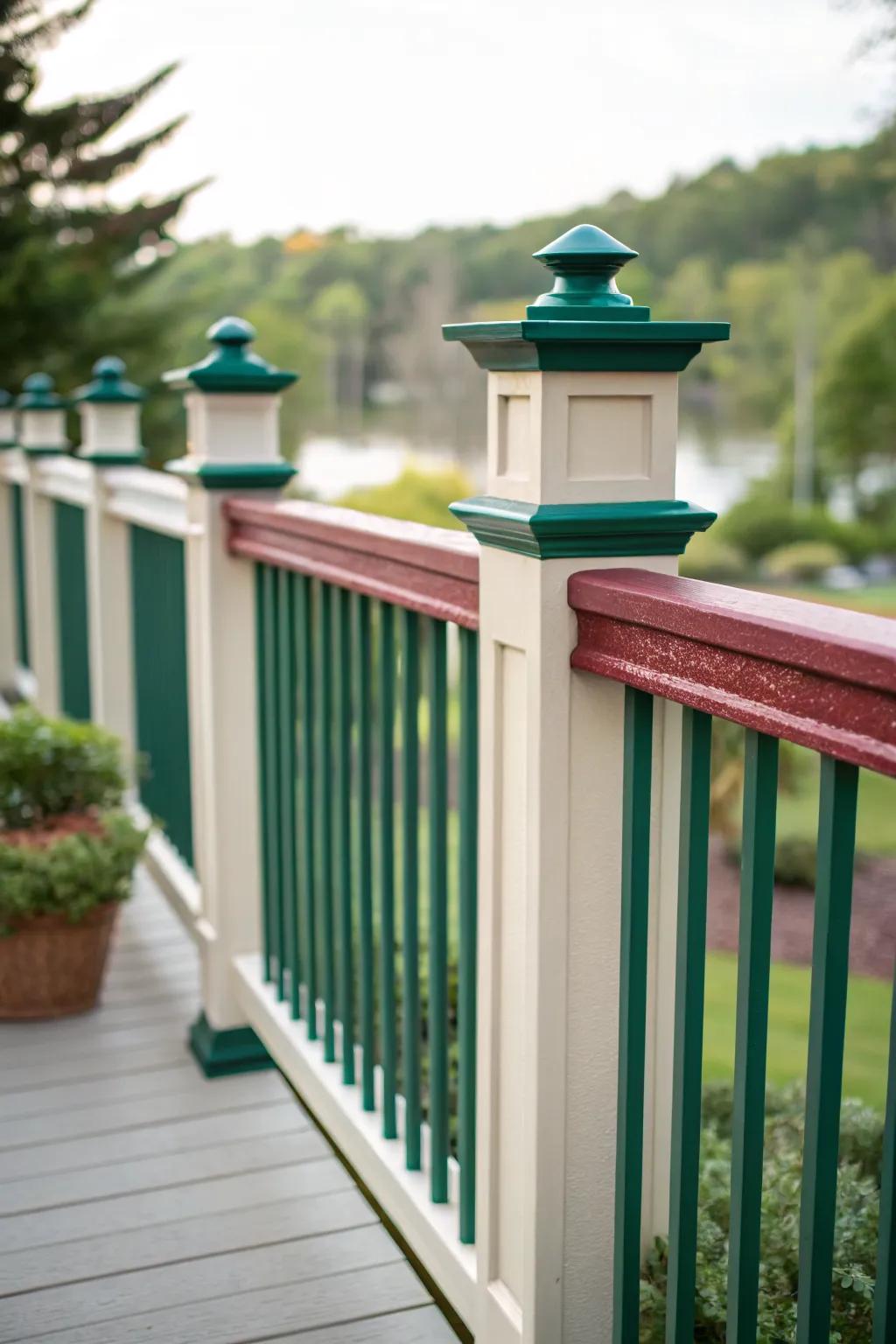 Two Color Deck Railing Two Tone Deck Painting Ideas: Fresh Looks for Your Outdoor Space