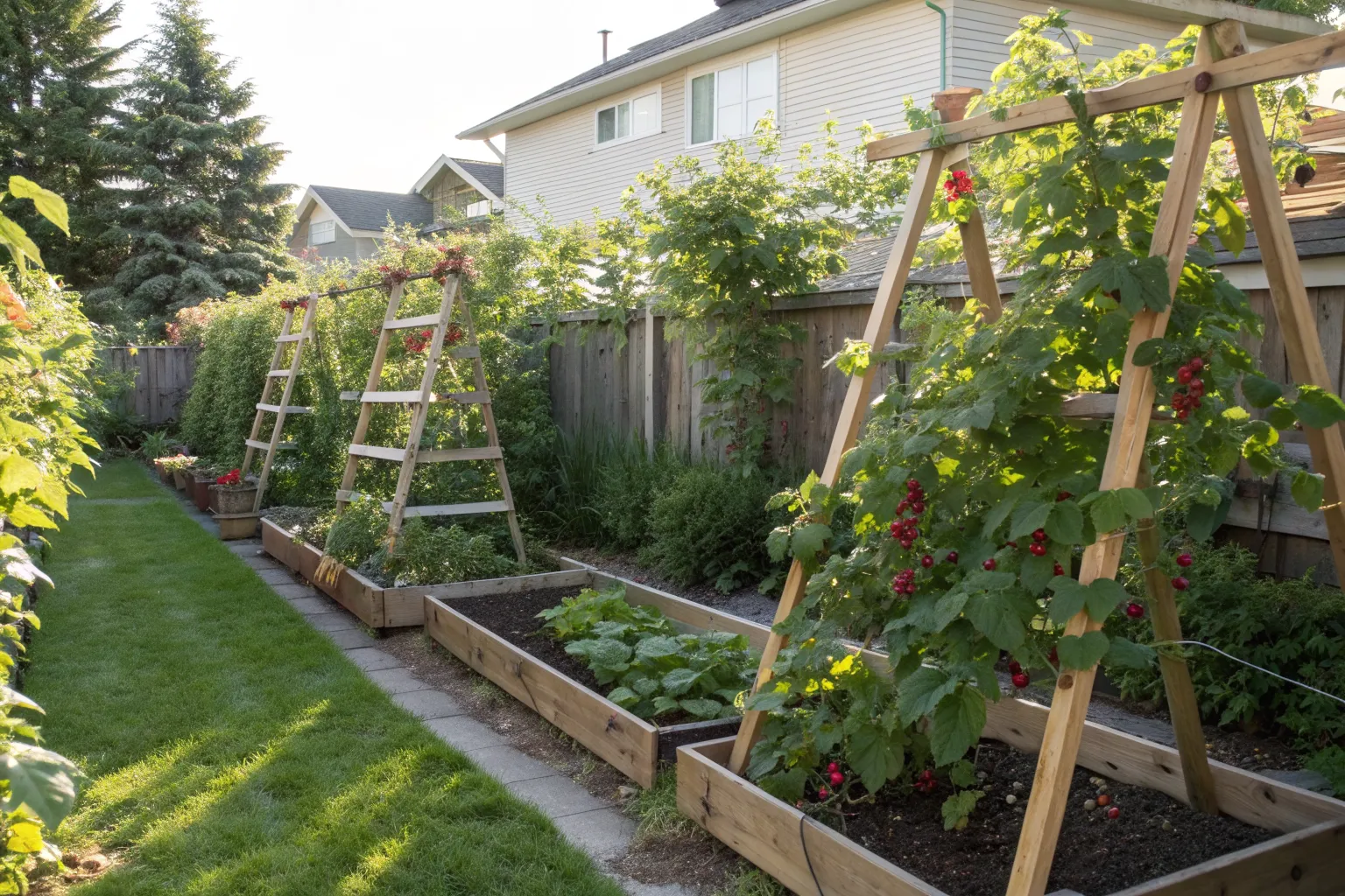 Berry String Trellis 16+ Berry Trellis Ideas: Grow Juicy Berries in Small Spaces