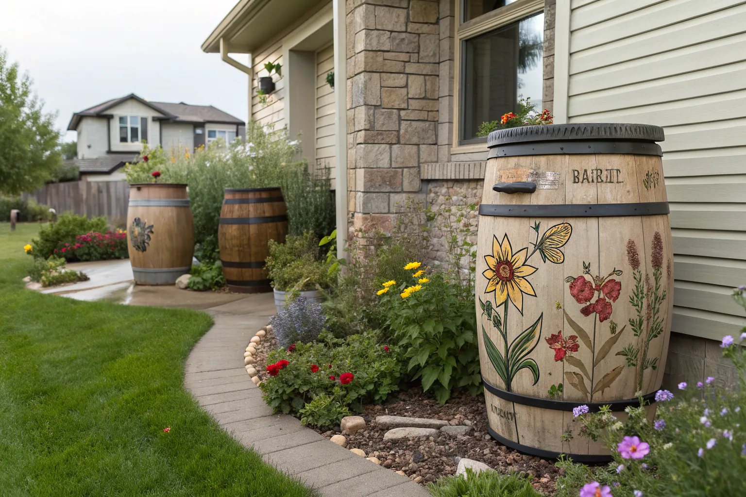 Decorative Rasin Decorative Rain Barrel Ideas: Refresh Your Outdoor Space Easily