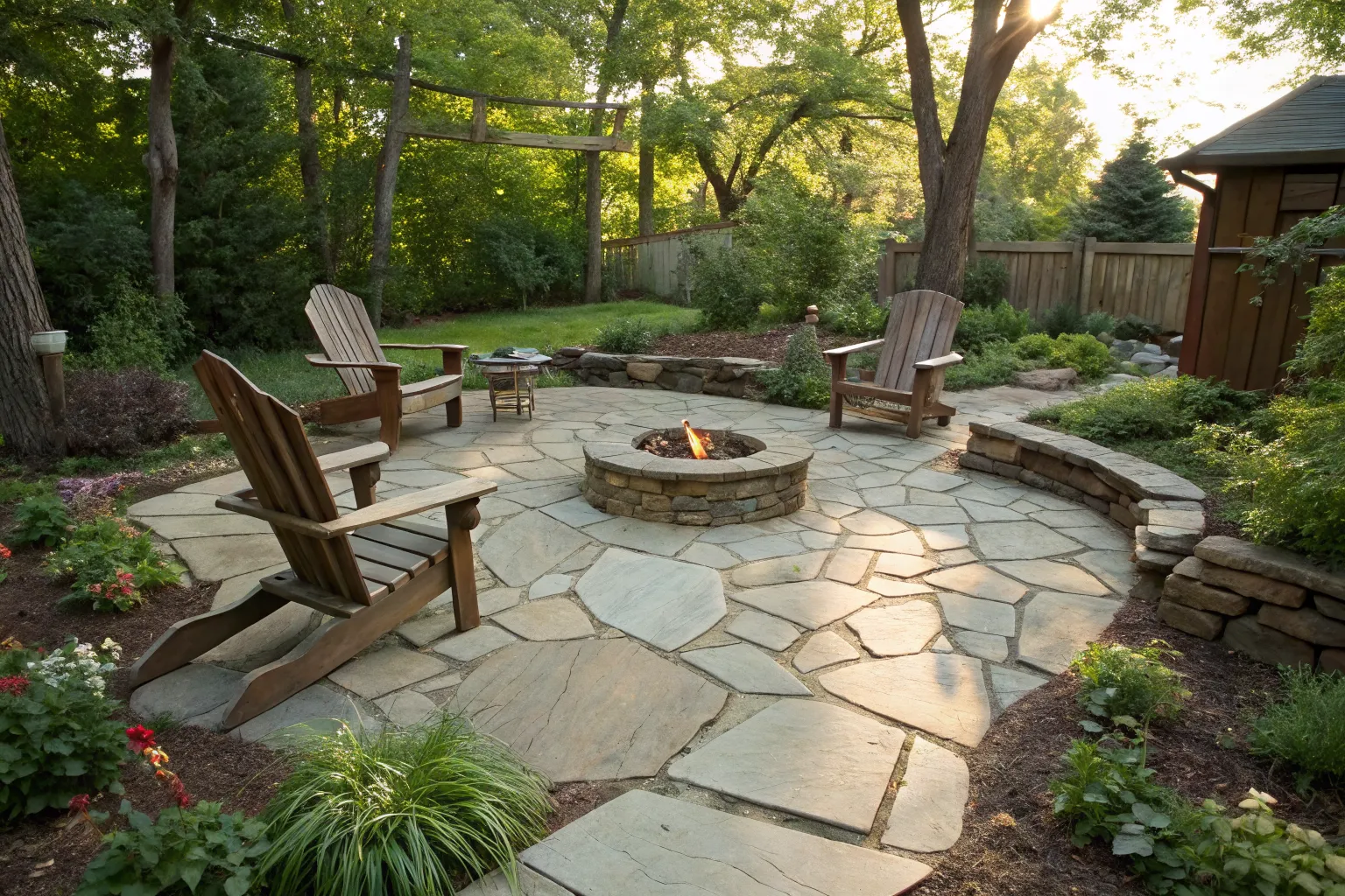 Pinstack Patio Rustic Flagstone Patio Ideas: Elevate Your Outdoor Living Space