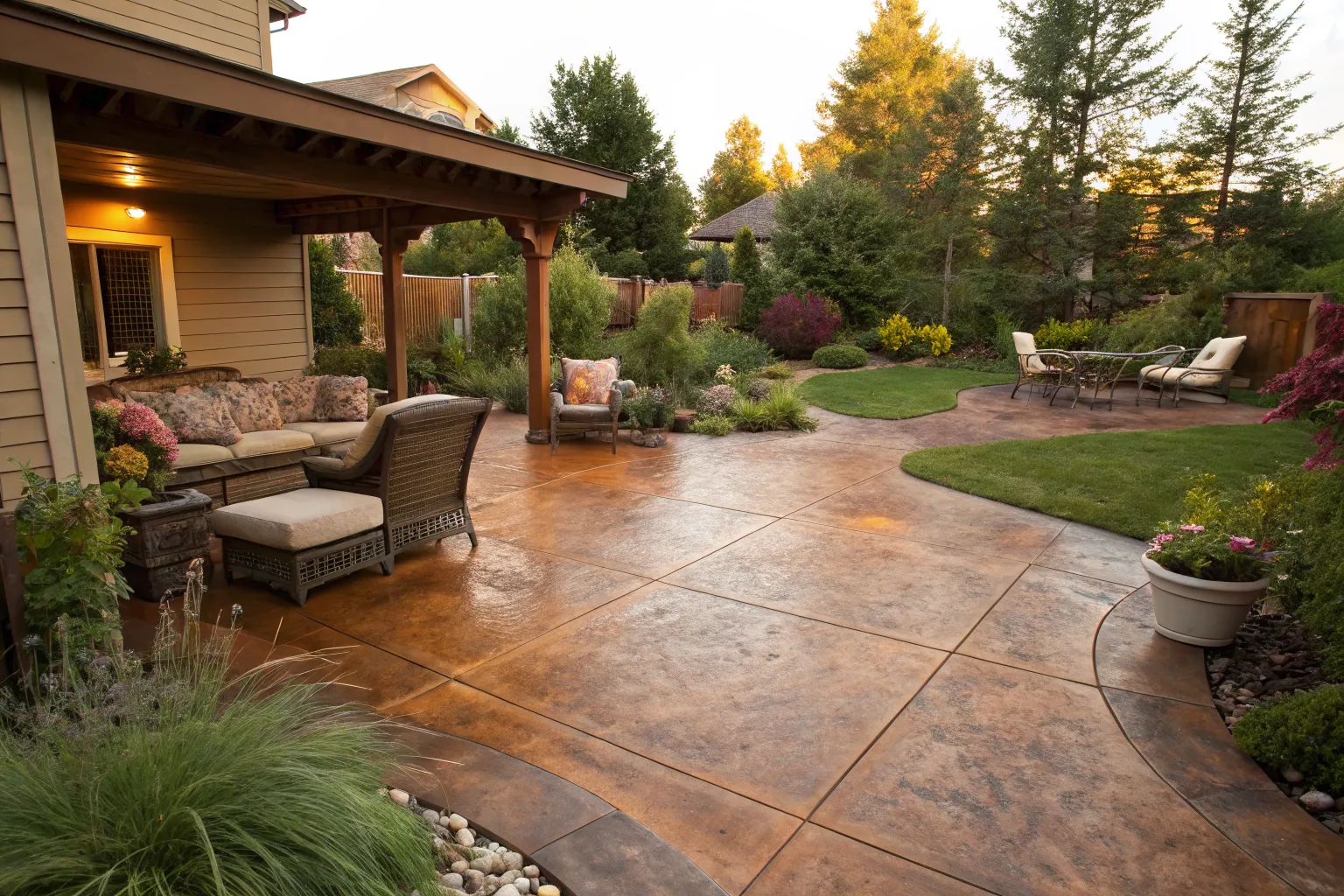 Stained Concrete Patio Ideas: Fresh Looks for Modern Outdoor Spaces